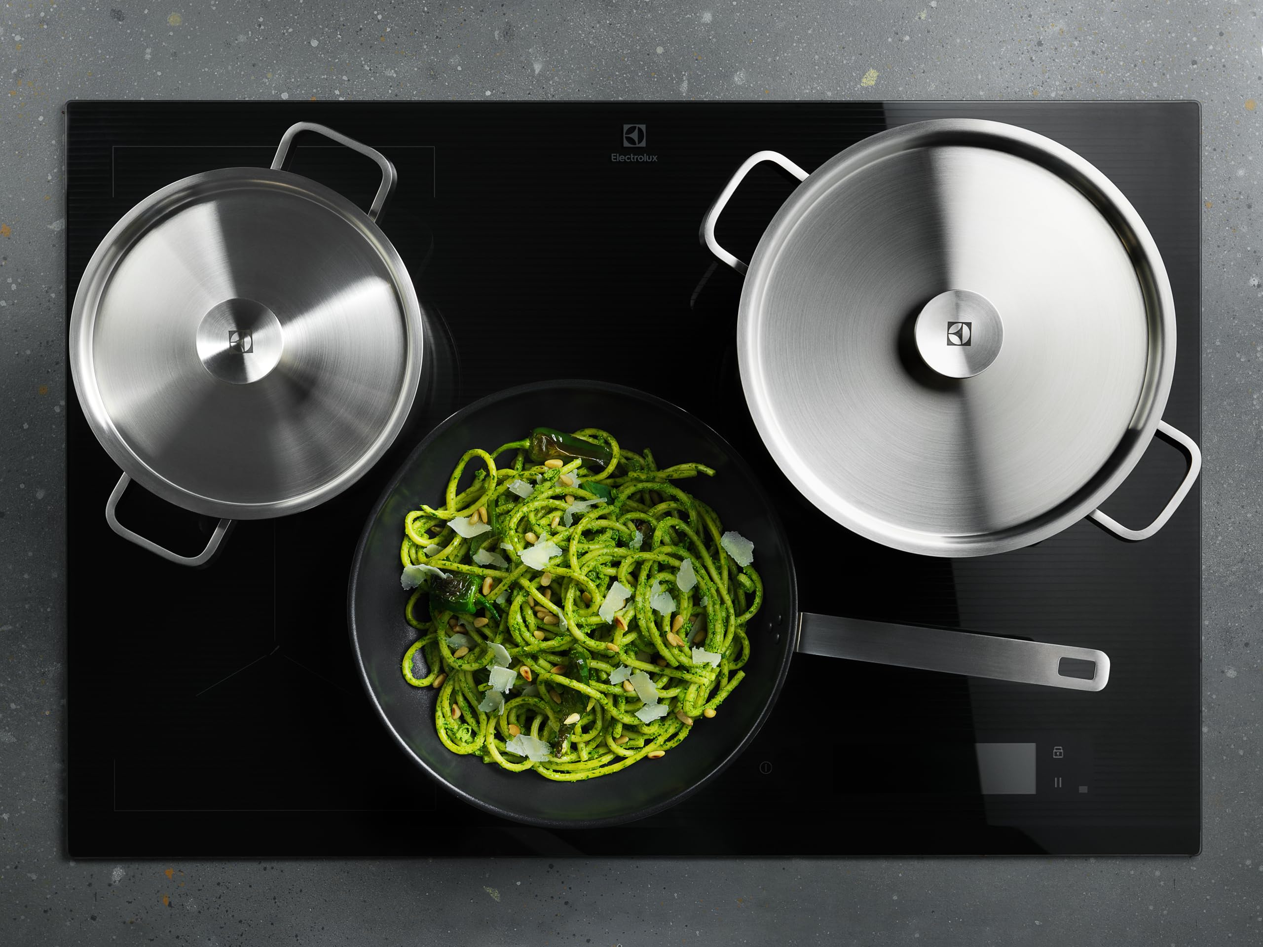 Electrolux Set 3 Pentole Acciaio Inossidabile E3SS | set da 3 pezzi, padella 24 cm, pentole 16 e 20 cm, acciaio inossidabile
