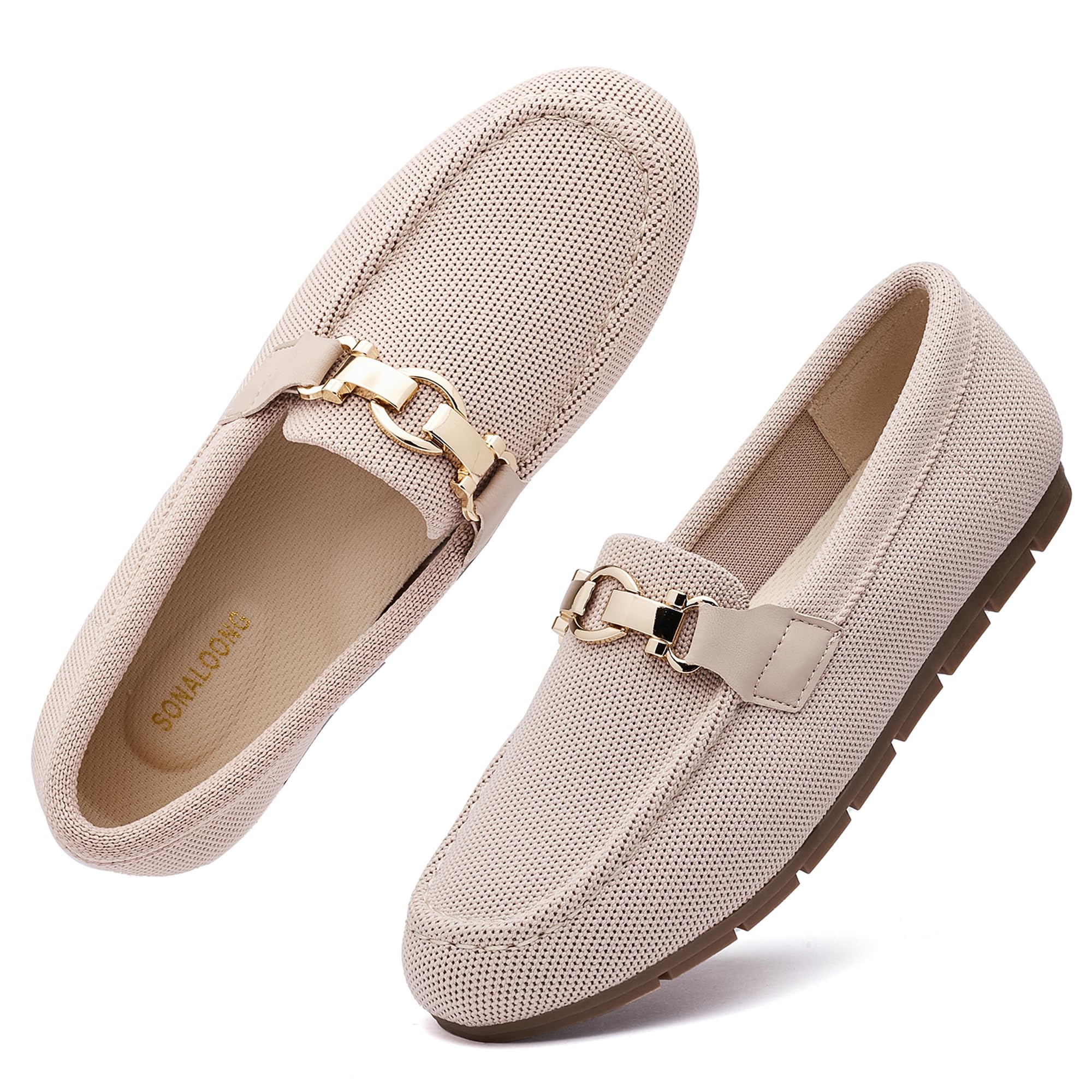 Women's Comfortable Loafers (Available in Wide Width), Slip-On Flats with Arch Support – Breathable Soft-Knit, Soft Classic or Polished Professional Style for Work, Walking & All-Day Comfort-image-30