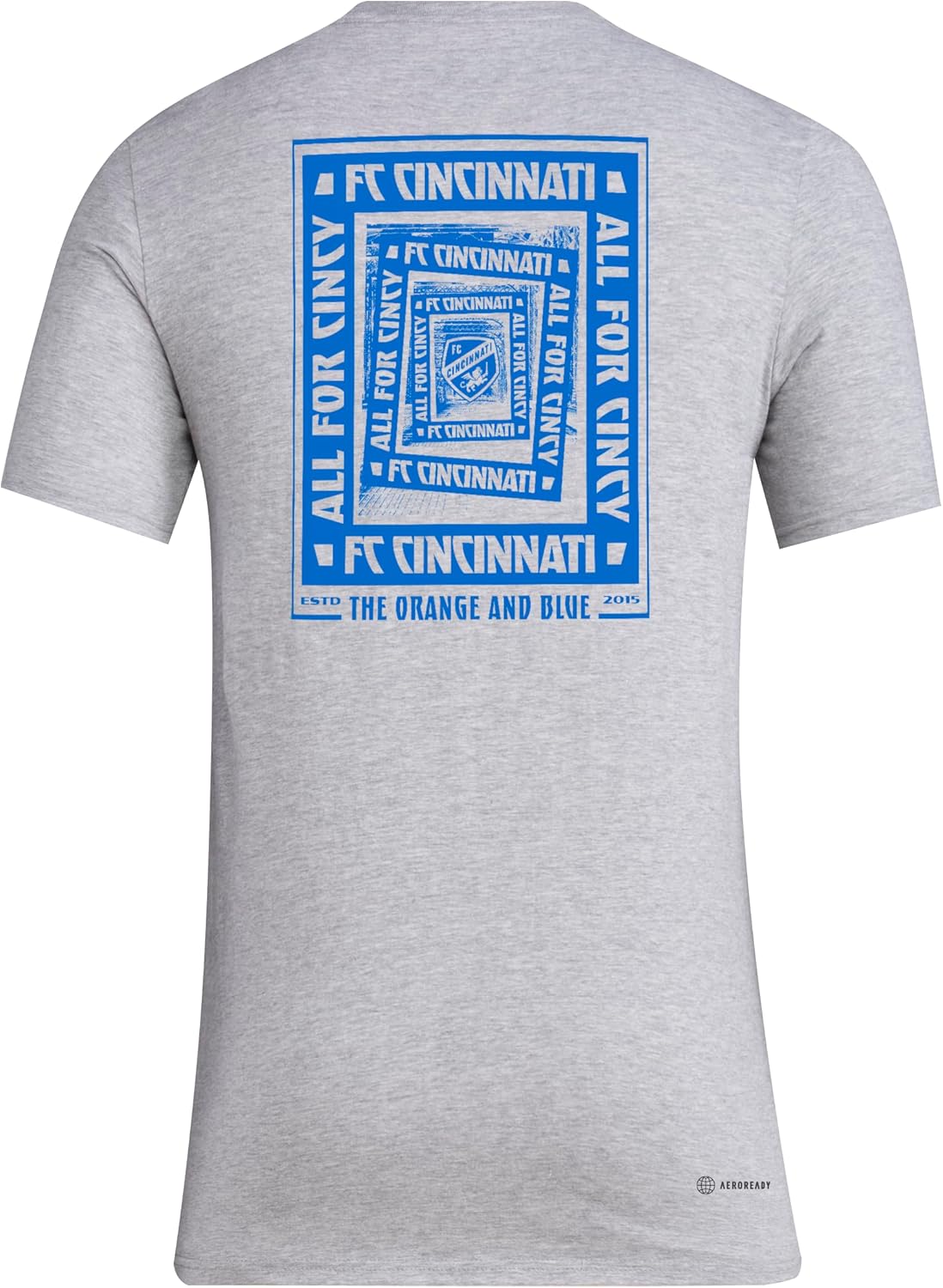 Adidas Mens Fc Cincinnati Local Warp Pre-Game Short Sleeve T-Shirt - Image 2