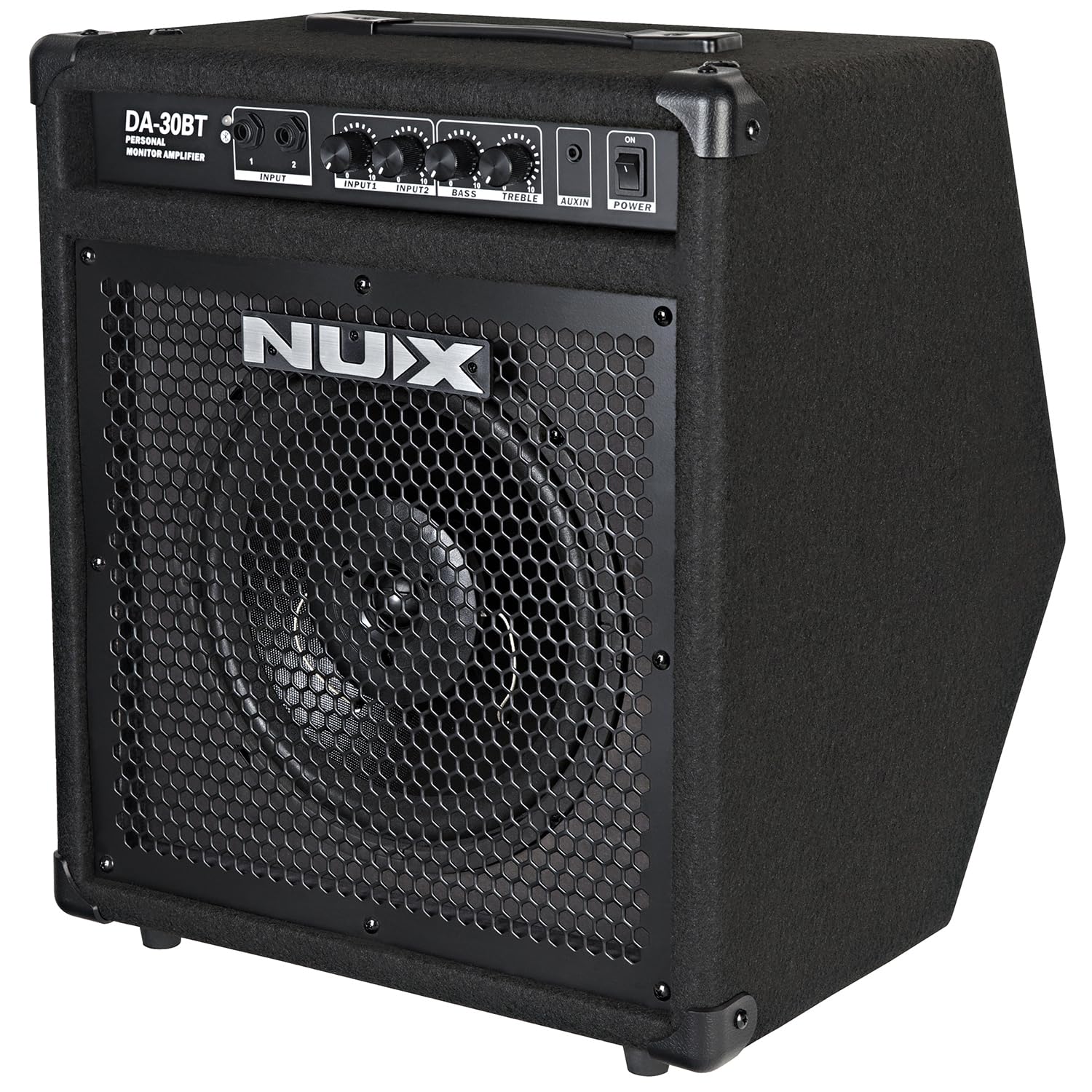 NUX DA-30BT - Altoparlante per batteria, amplificatore per monitor personale, 30 Watt, portatile, Bluetooth per batteria elettronica
