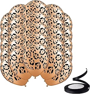 25PCS Leopard Balloons Cheetah Print Balloons Cheetah Balloons Leopard Print Balloons Jungle Animal Balloons Safari Balloons