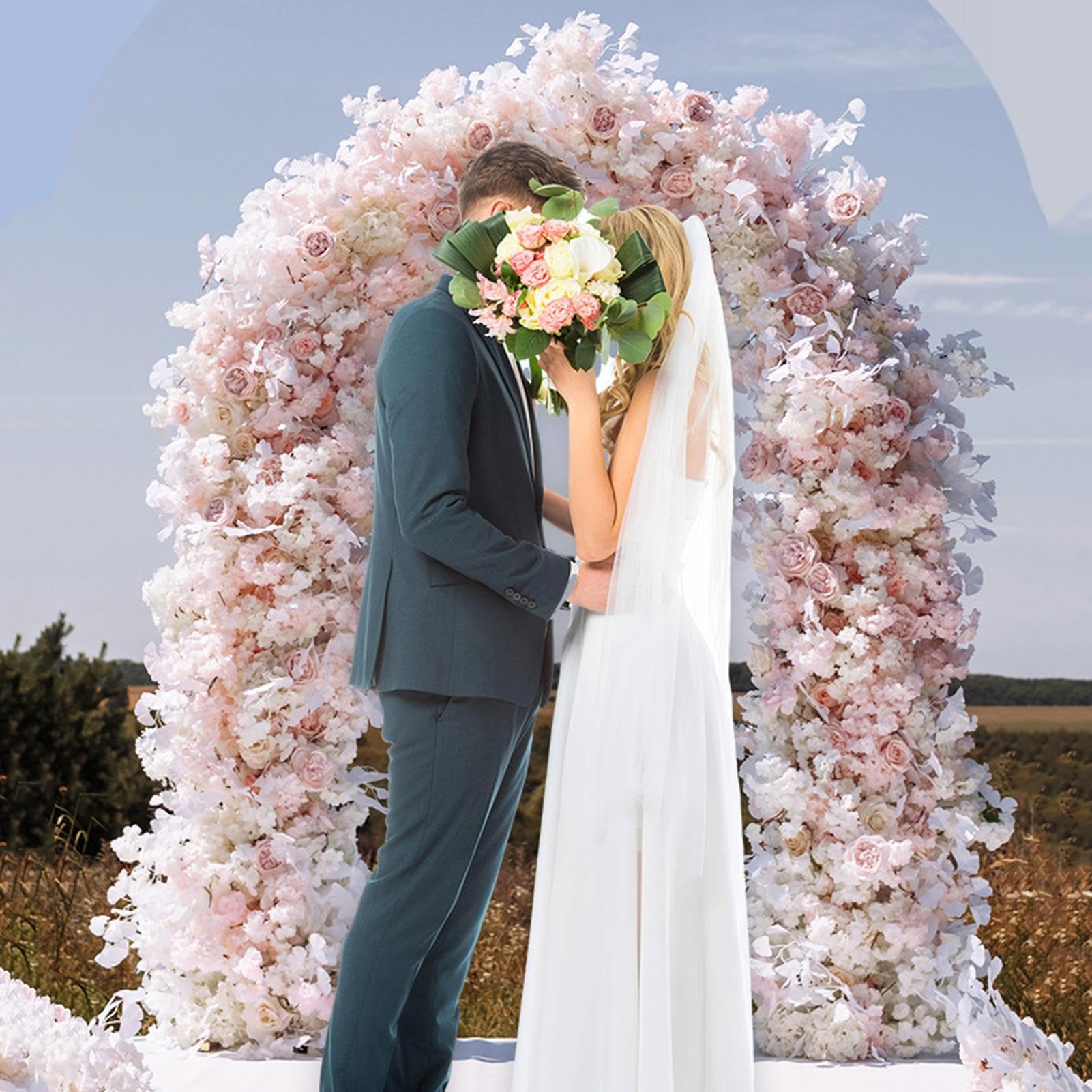 7.2FT Hochzeitsbogen Hintergrundständer Ballon Ständer 120x220cm Metall Support Türrahmen Für Hochzeiten Gartenpartys Geburtstag Fotoautomaten Party Muttertag Fotoautomaten