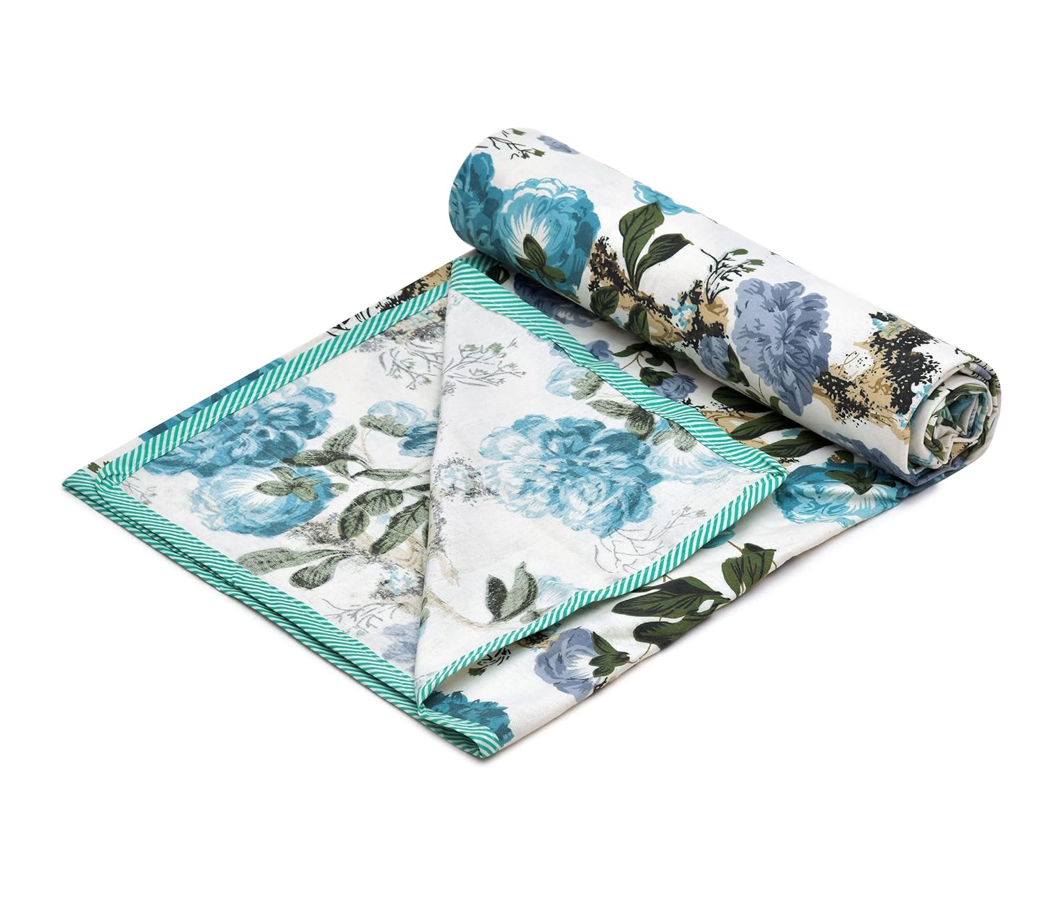 Amazon Brand Umi Cotton Floral Design Top Sheet for Summers/Light