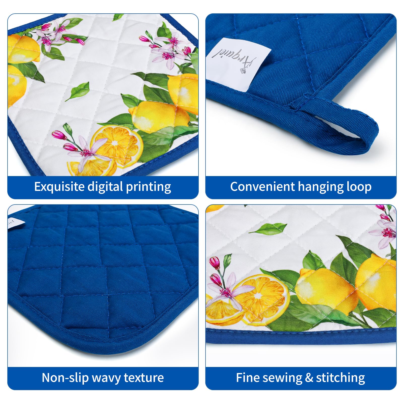 Set 2 Guanti Forno E Presine - 100% Cotone Resistente Al Calore Fino A 260°C - Foto 7