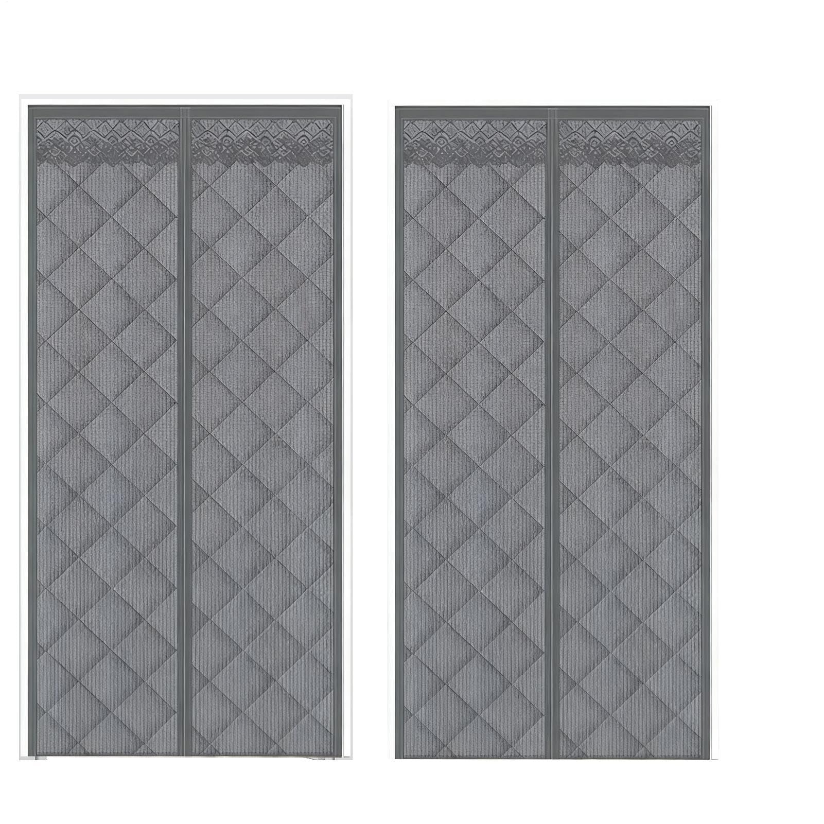 Housse de porte d'hiver magnétique avec fenêtre isolante pour froid