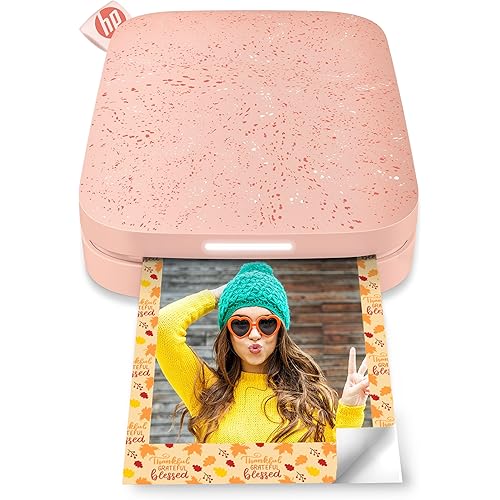 HP Sprocket 2x3" Instant Smartphone Photo Printer - Portable Color Wireless Mobile Printer - Zink Sticky-Back Photos - Print from Compatible iOS & Android Devices with Bluetooth w/Fun App - Pink