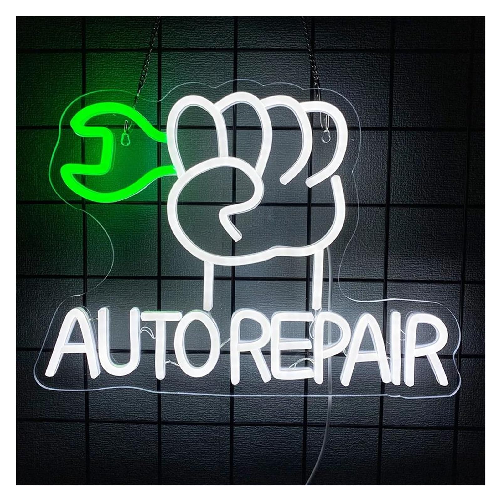SHOUXI Sign Lamp Auto Repair Neon Sign Light Dimmable USB Powered for Man Cave Auto Repair Shop Workshop Birthday Party Wall Decor 38cmx28cm