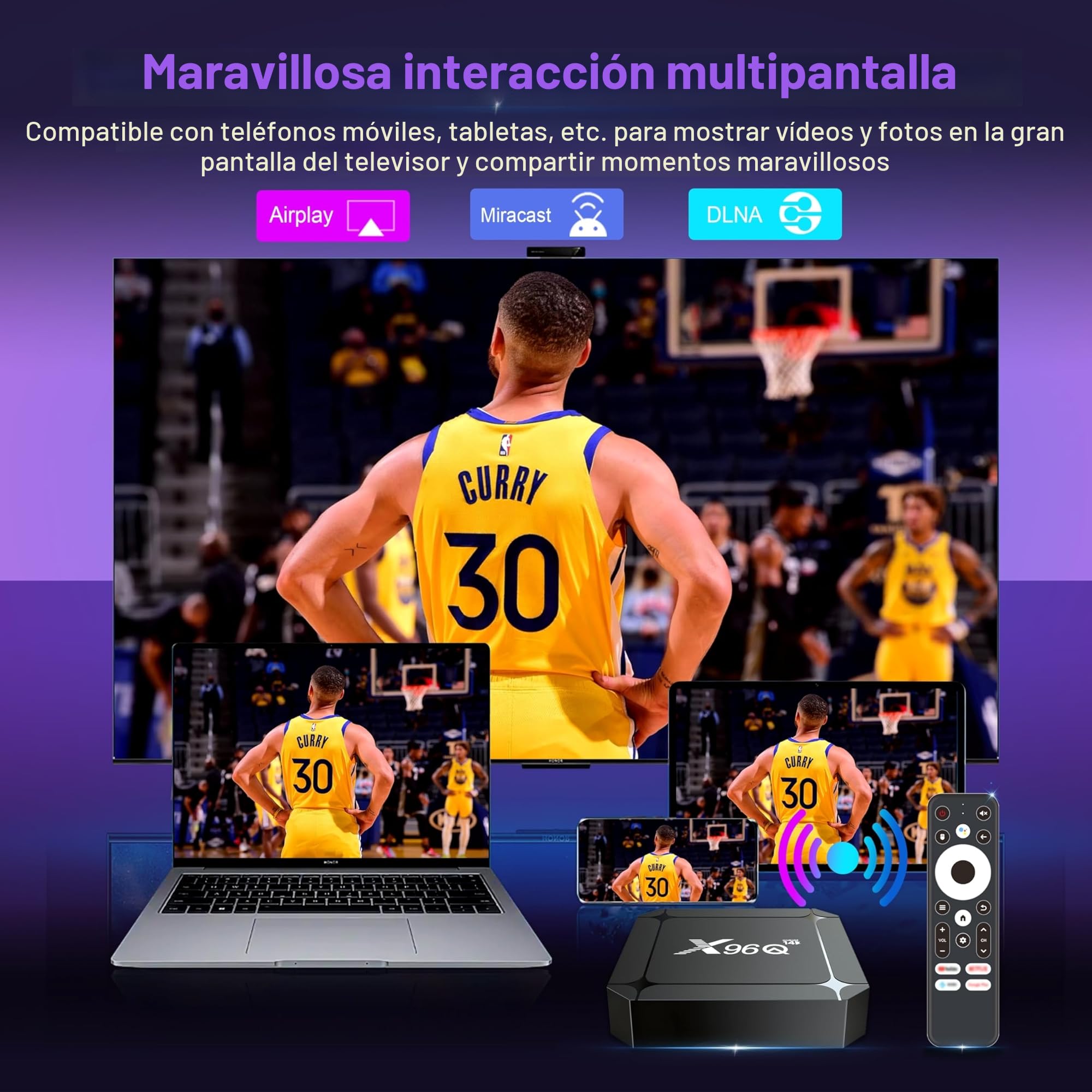 Android 14.0 TV Box, Box TV 2GB RAM 16GB ROM RK3518 Quad-Core Cortex-A53, Support 2.4/5.0GHz 4K 100M Ethernet HD USB 3.0/2.0 TV Box