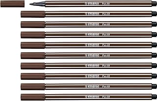 Rotulador premium STABILO Pen 68 - Caja con 10 unidades color marrón