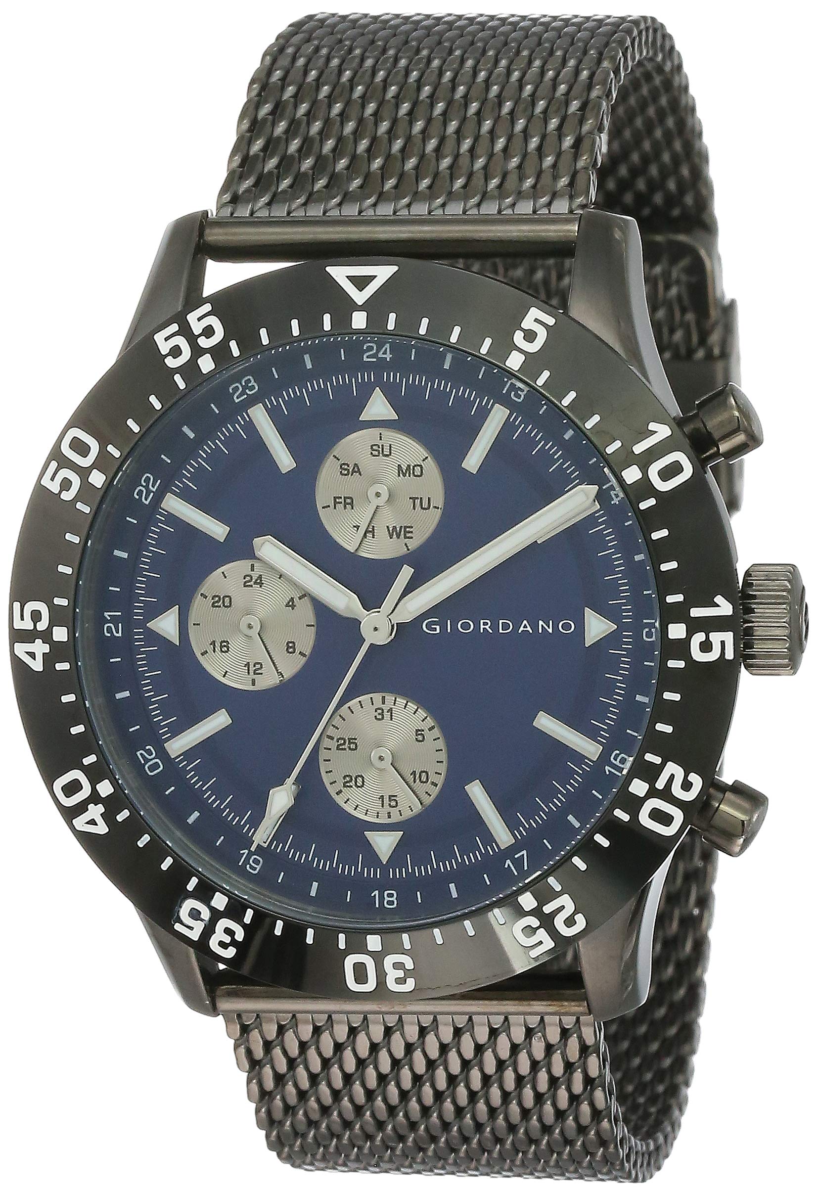 Giordano Multifunction Leather Analog Mens Watch - 1757-02 (Black Dial Brown Colored Strap) (B01FAWH4ZQ) Amazon Price History, Amazon Price Tracker