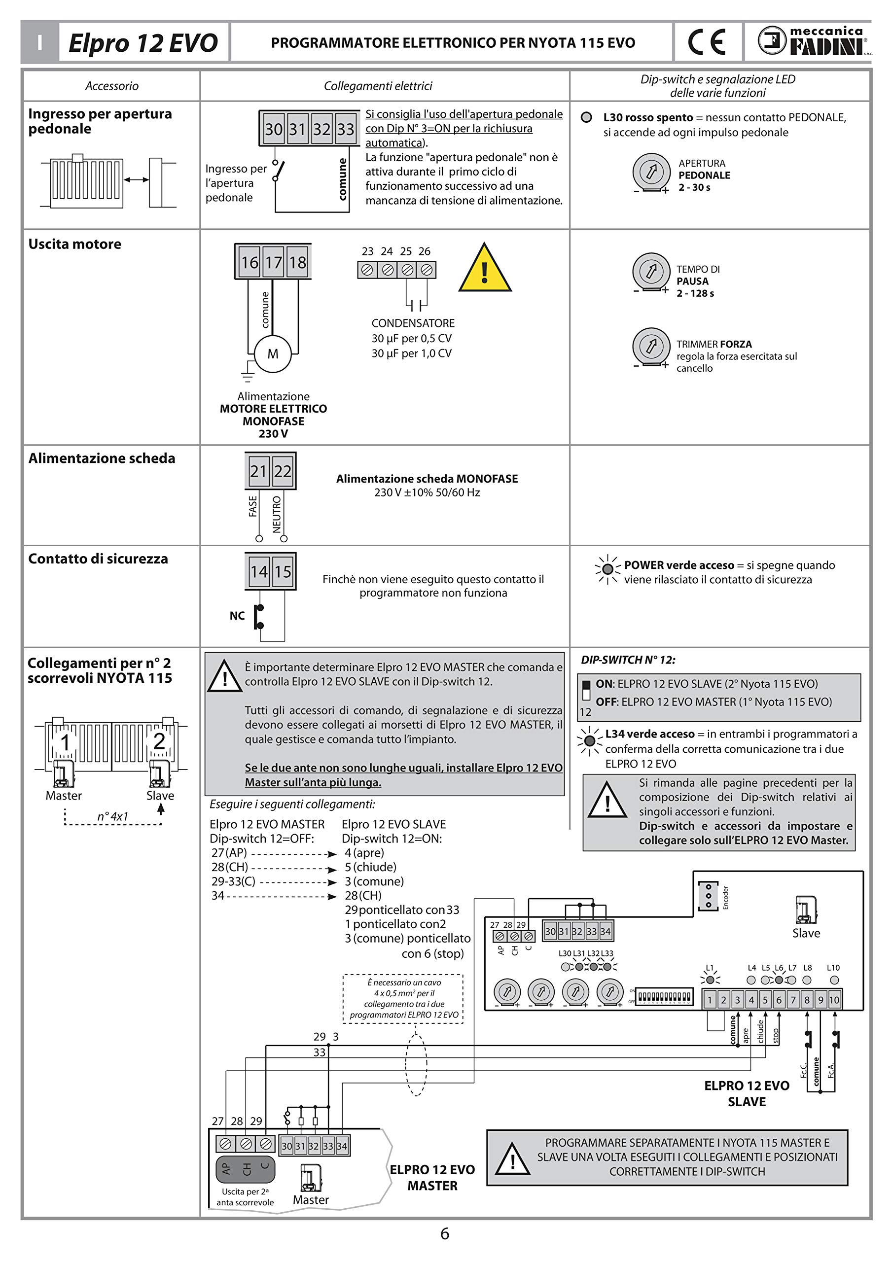 Programmierer ELPRO 12 EVO FADINI Nyota 115 Evo
