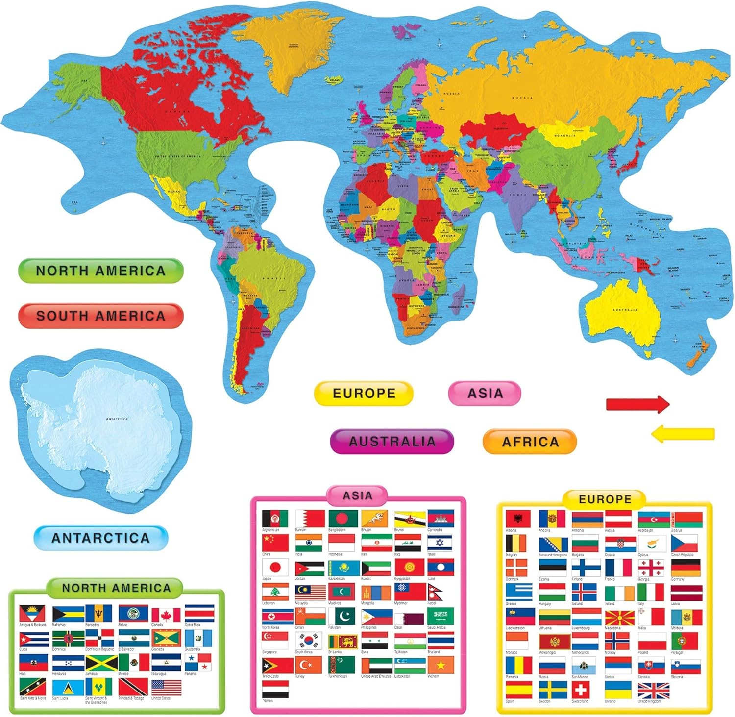 Continents & Countries Bulletin Board Set