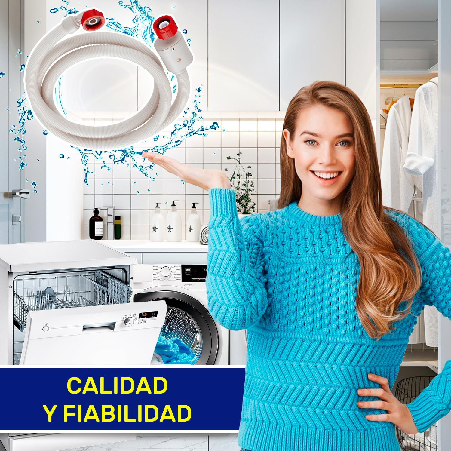 Lavatrice 10 Kg Pressostato Acqua 95/70 Per Lavatrice E Lavastoviglie - 4 Contatti Con Garanzia 10 Anni MONTERAL Non Carica