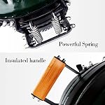 London Sunshine Ceramic Kamado Charcoal BBQ Grill Junior Series - 15 Inch Ceramic with Stand - Green