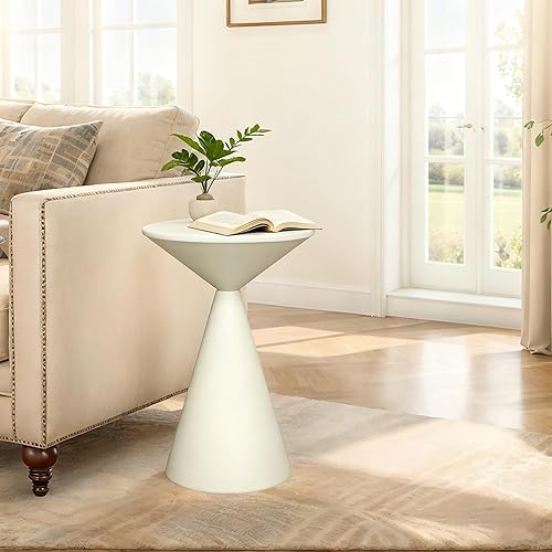 Miniatura 3 de Mesa de bebida pequeña, mesa redonda de Martini, mesa auxiliar de tambor, mesa de acento de metal, para sala de estar, dormitorio, arena