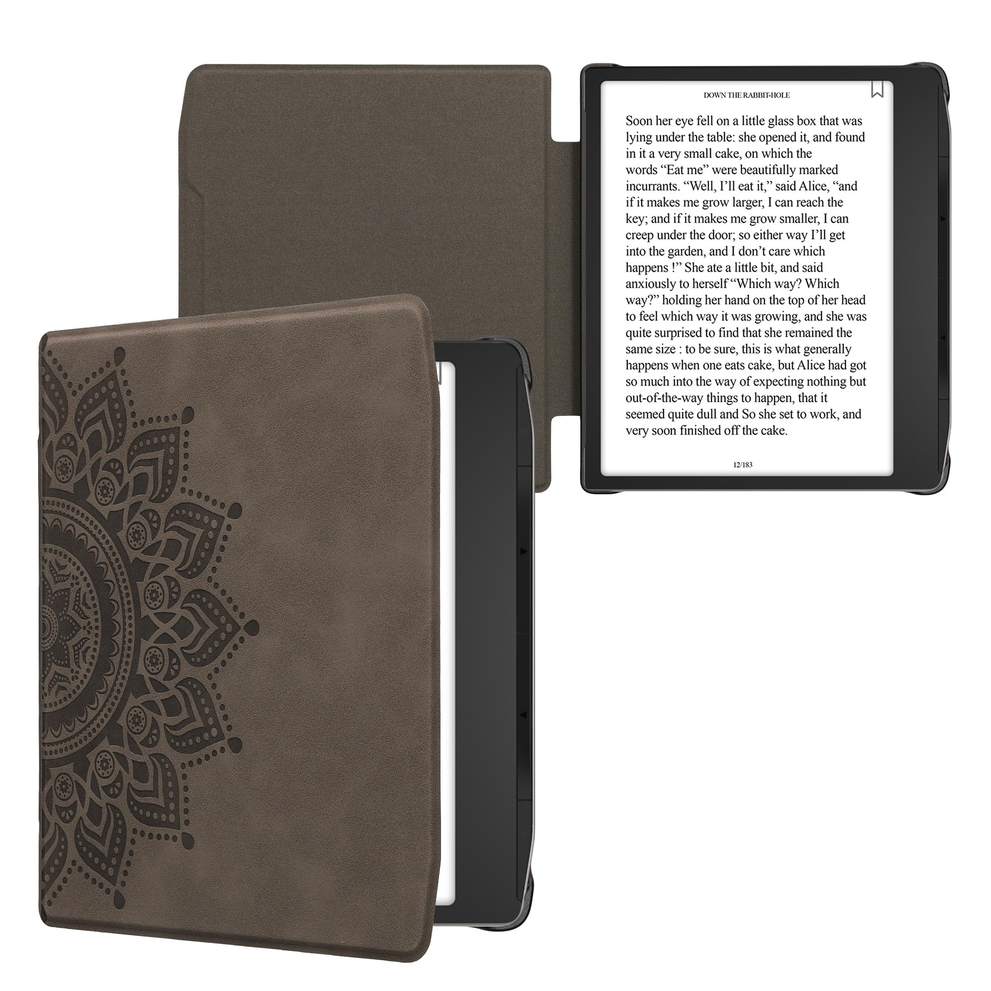 kwmobile Pokrowiec kompatybilny z Pocketbook Era/Era Color Cover - etui na czytnik e-booków - szare wschodzące słońce
