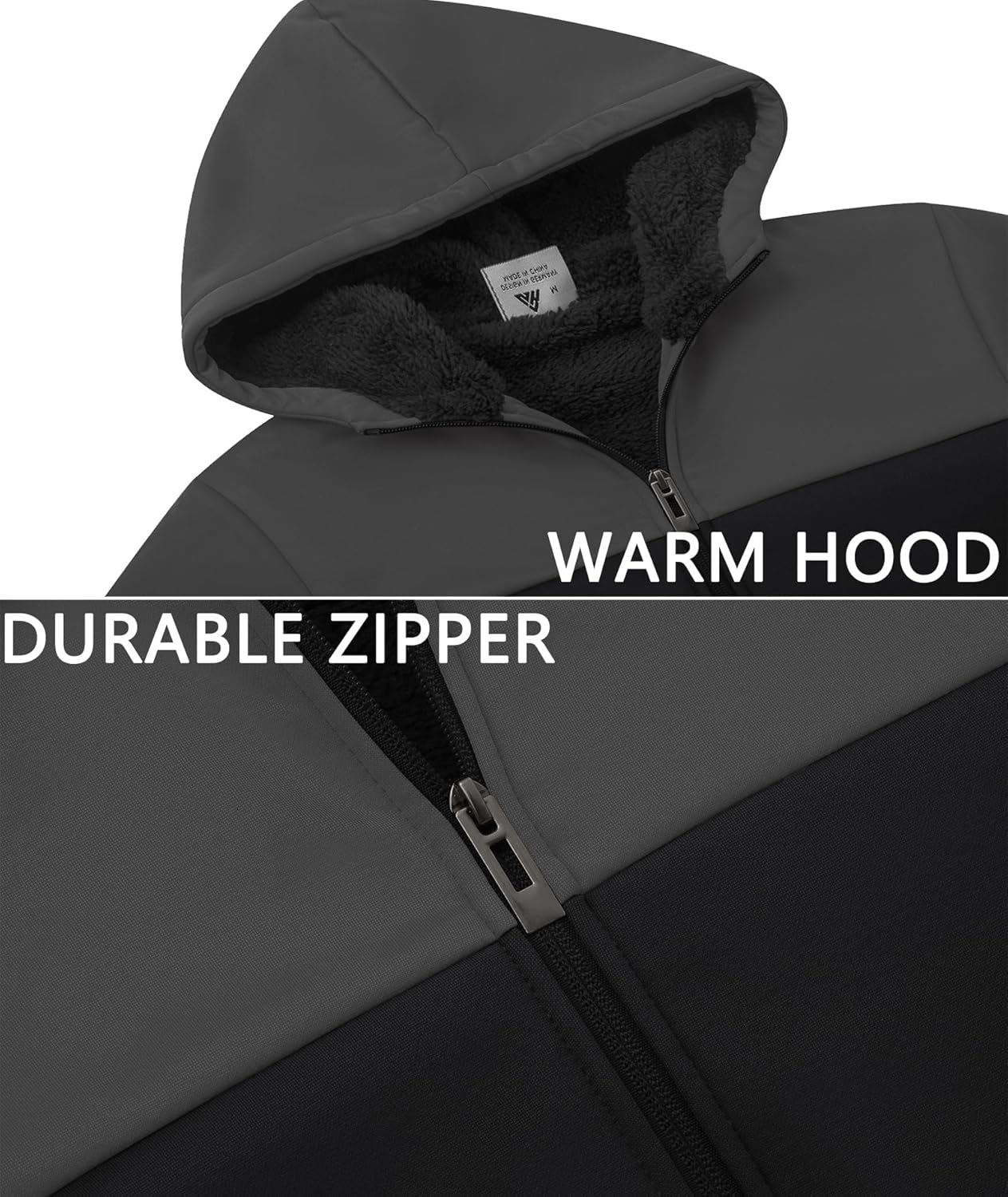 LLdress Boys Hoodie Kids Fleece Sherpa Lined Jacket Youth Zip Up Heavyweight Hooded Sweatshirt Teen Winter Warm Coat - Image 4