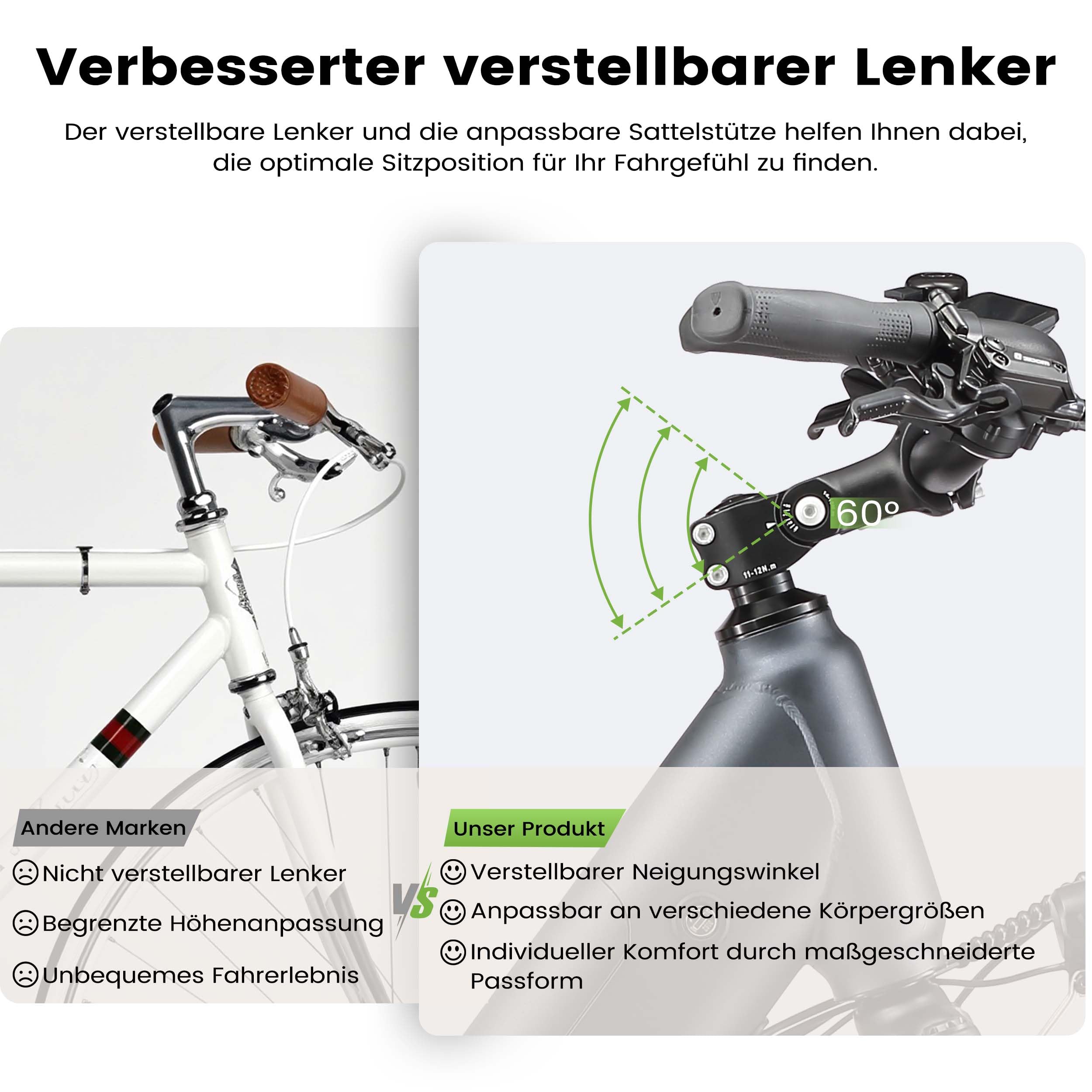 Elektrofahrrad für Erwachsene, 28 Zoll E-Bike mit 48V 250W Reichweite 140 km, Trekking Bike 25 km/h