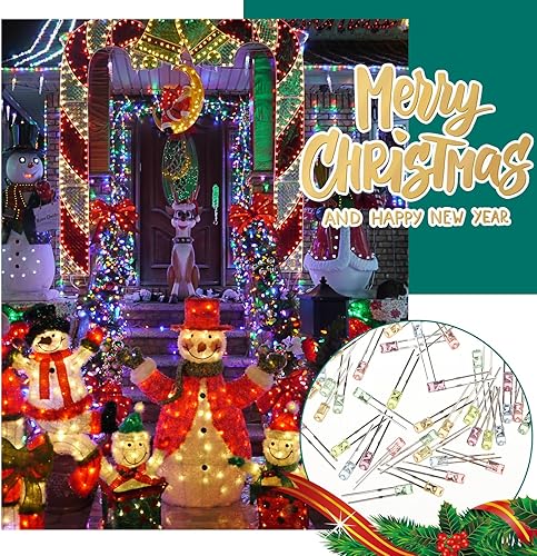 Miniatura 7 de Honoson 60 luces LED de 0.118 pulgadas de repuesto para Navidad, bombillas LED de bajo consumo para exteriores, bombillas LED conectables para