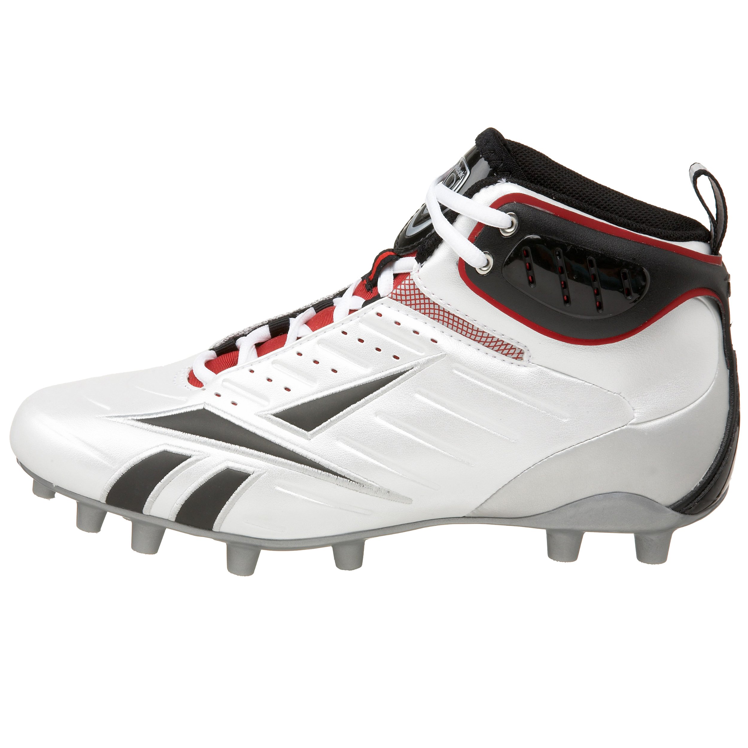 Reebok Men\'s Bulldodge Mid M2 III KFS Lacrosse Cleats in White/Black/Red Size 14 Reebok Mens Bulldodge Mid M2 Iii Kfs Lacrosse Shoe  main image 3