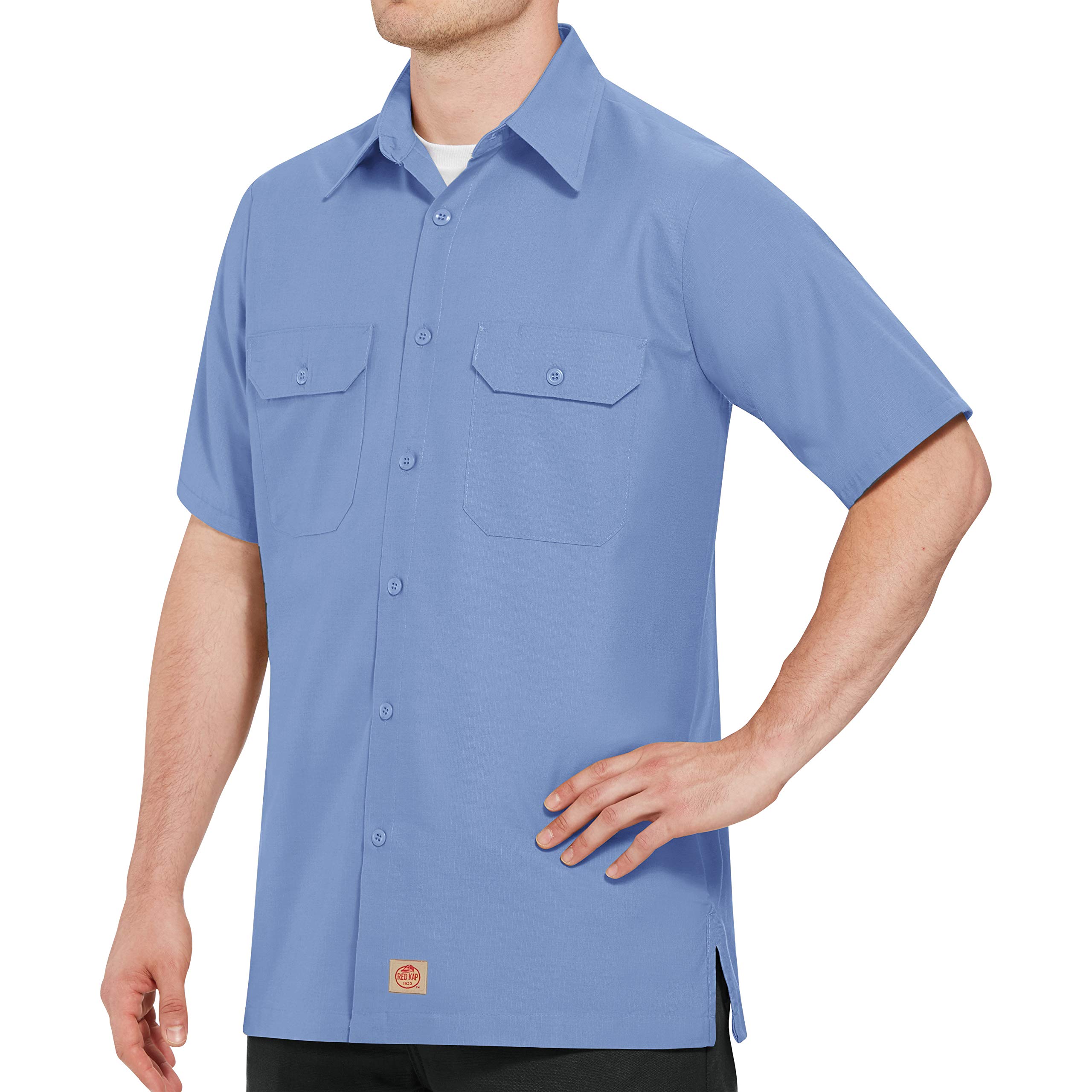 Red Kap Unisex's Solid Rip Stop Shirt, Light Blue, 3X-Large