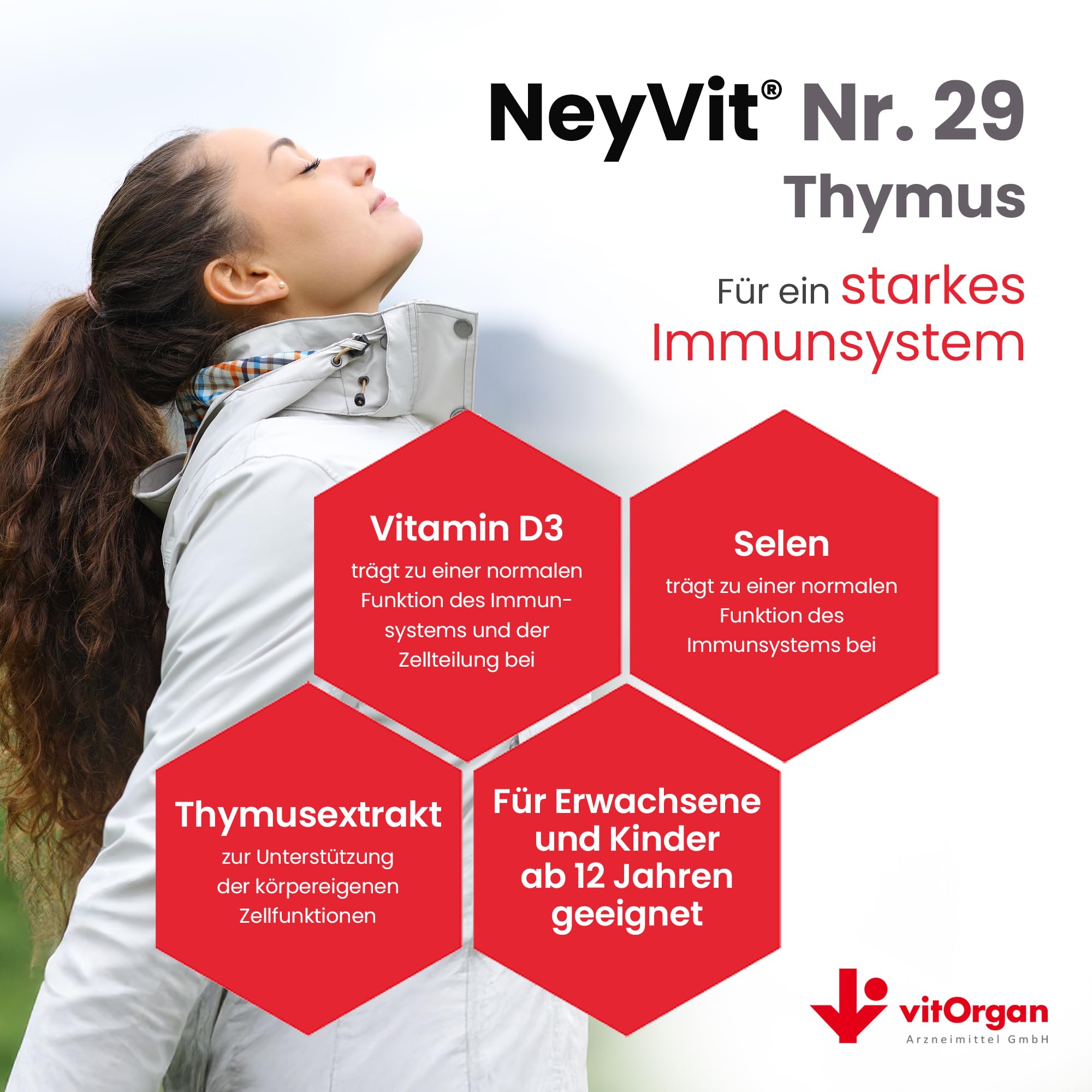 Nr. 29 Thymus mit Thymusextrakt, Vitamin D und Selen zur Unterstützung des Immunsystems, Abwehrkräfte stärken und die Thymusdrüse unterstützen - Glutenfrei und Laktosefrei - 60 stk