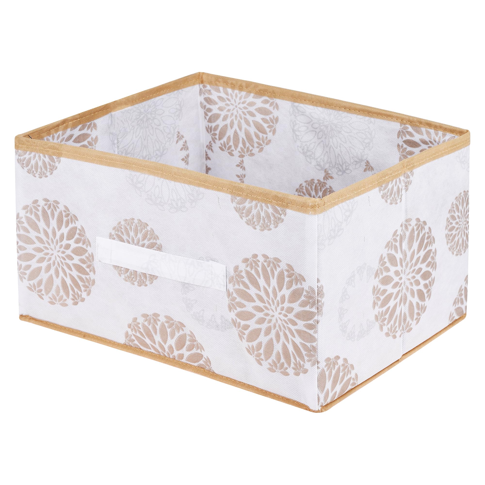 Amazon Brand - Solimo Drawer Storage Box | Storage Bin for Clothes | Wardrobe Organizer for Books | Closet Box with Handle | Non-Woven Storage Box | Gola-Print Storage Box (White) (B0D1VFLBQ9) Amazon Price History, Amazon Price Tracker