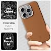 Hybrid Silicone Case with Metal Keys and Metal Lens Frame with Unscratched and Fingerprint-Free Leather Look Compatible with MagSafe for Minesk iPhone 16 Pro Max (Taba, 16 Pro Max)