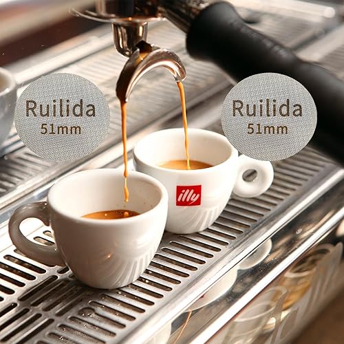 Miniatura 7 de Paquete de 2 pantallas de disco espresso de 2.008 in, reutilizable, 0.067 in de grosor, 150 m, acero inoxidable 316, filtro de café profesional,