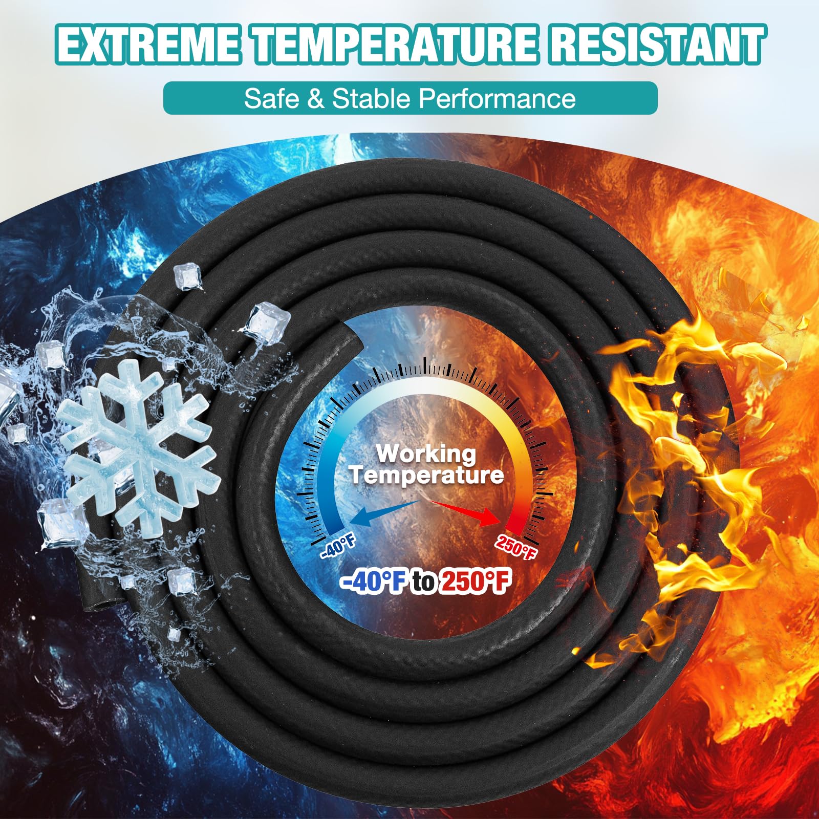 1M Fuel Pipe Kit Upgrade NBR 6MM Fuel Hose with Screwdriver, 10 Clamps & 2 Filters Fuel Line Hose for Cars, Trucks, Lawn Mower Diesel Heater Fuel Line, Heat & Chemical Resistant for Fixes - 5