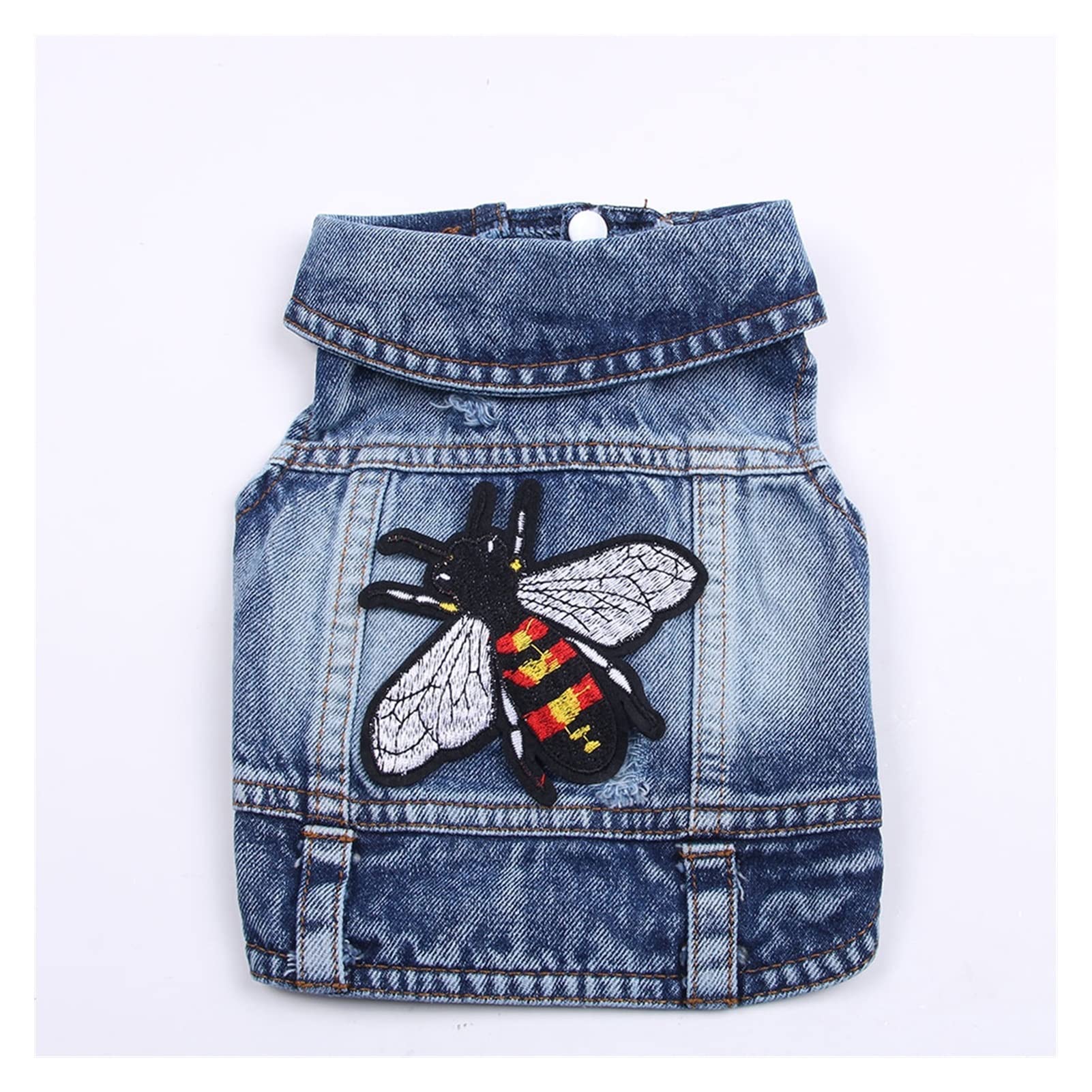 Manteau en jean pour animal de compagnie au design authentique bleu taille L