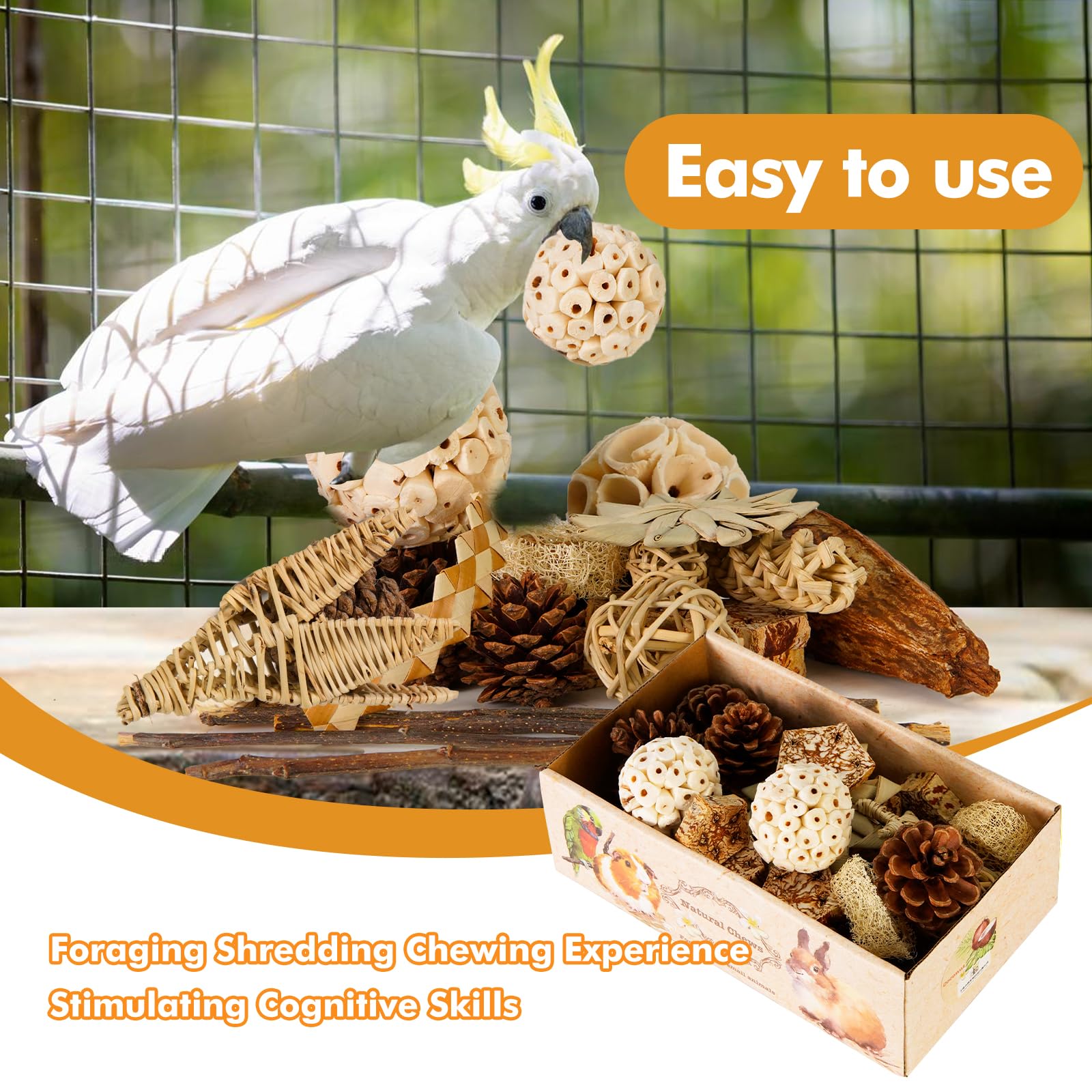 Bird Toys Bird Toys Box Bird Foraging Toys Bird shredding Toys Budgie Toys Conure Toys Cockatiel Toys Parrot Toys Parakeet Toys Bird cage Accessories Cockatiel Budgie Parakeet Conure African Grey - image 7