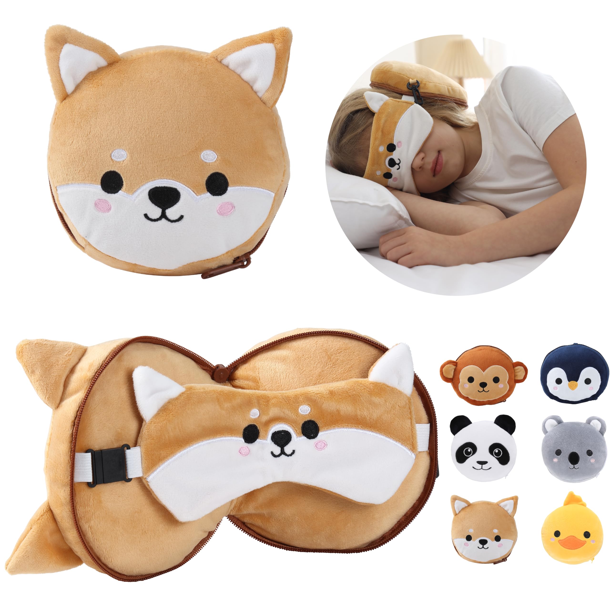 Amazon.com: ecoZen Lifestyle Travel Pillow Set with Eye Mask