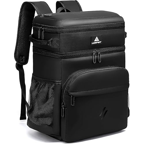 Laripwit 54/40 Cans Backpack Cooler Insulated Leak-Proof Large Cooler Backpack Double Deck Lunch Backpack for Men Women - Perfect Soft Cooler Bag for Tactical, Camping, Picnic, Beach, Hiking