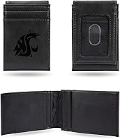 Vista 28 de Cartera de bolsillo frontal grabada con láser NCAA - Compacta/Cómoda/Delgada