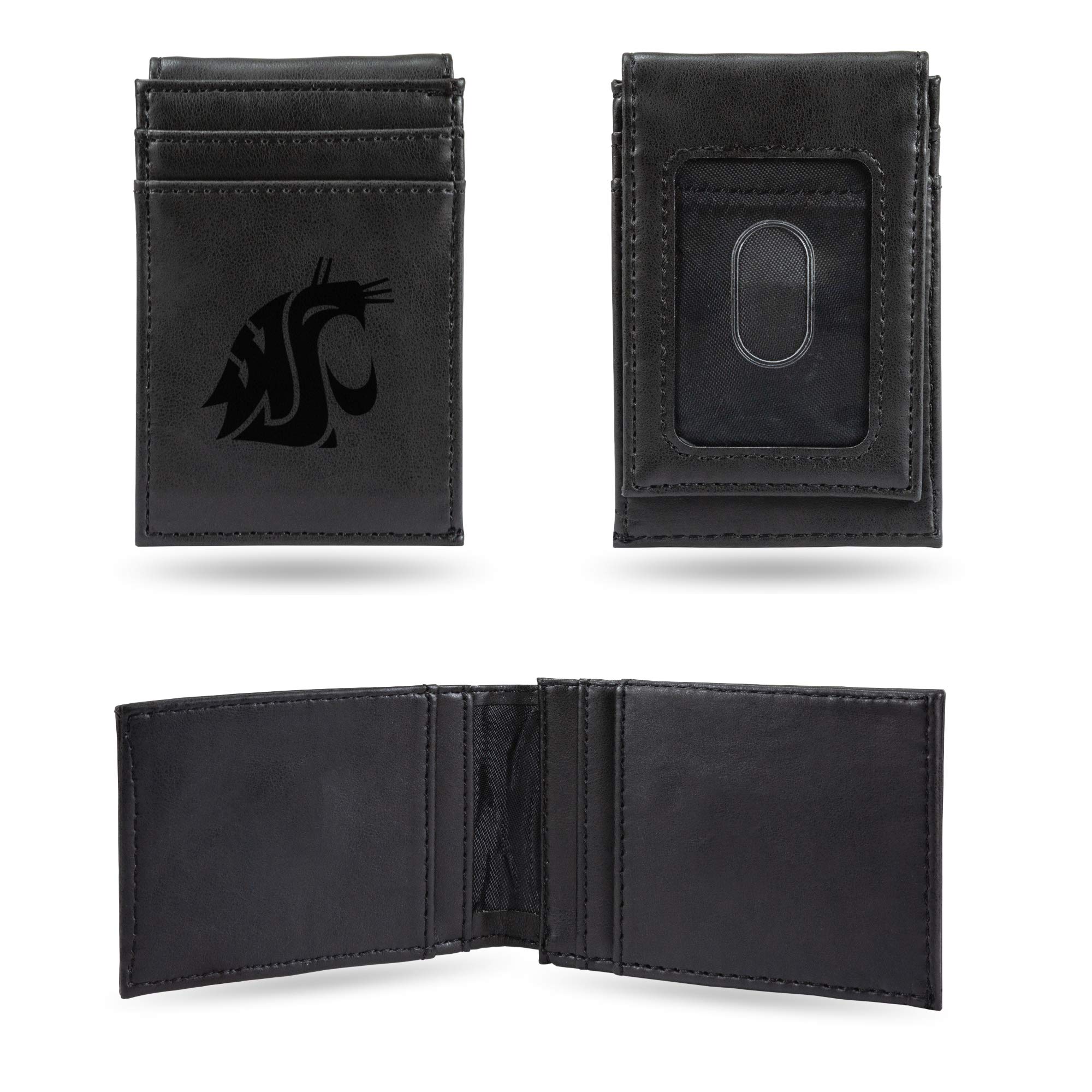 NCAA Laser Engraved Front Pocket Wallet - Compact/Comfortable/Slim