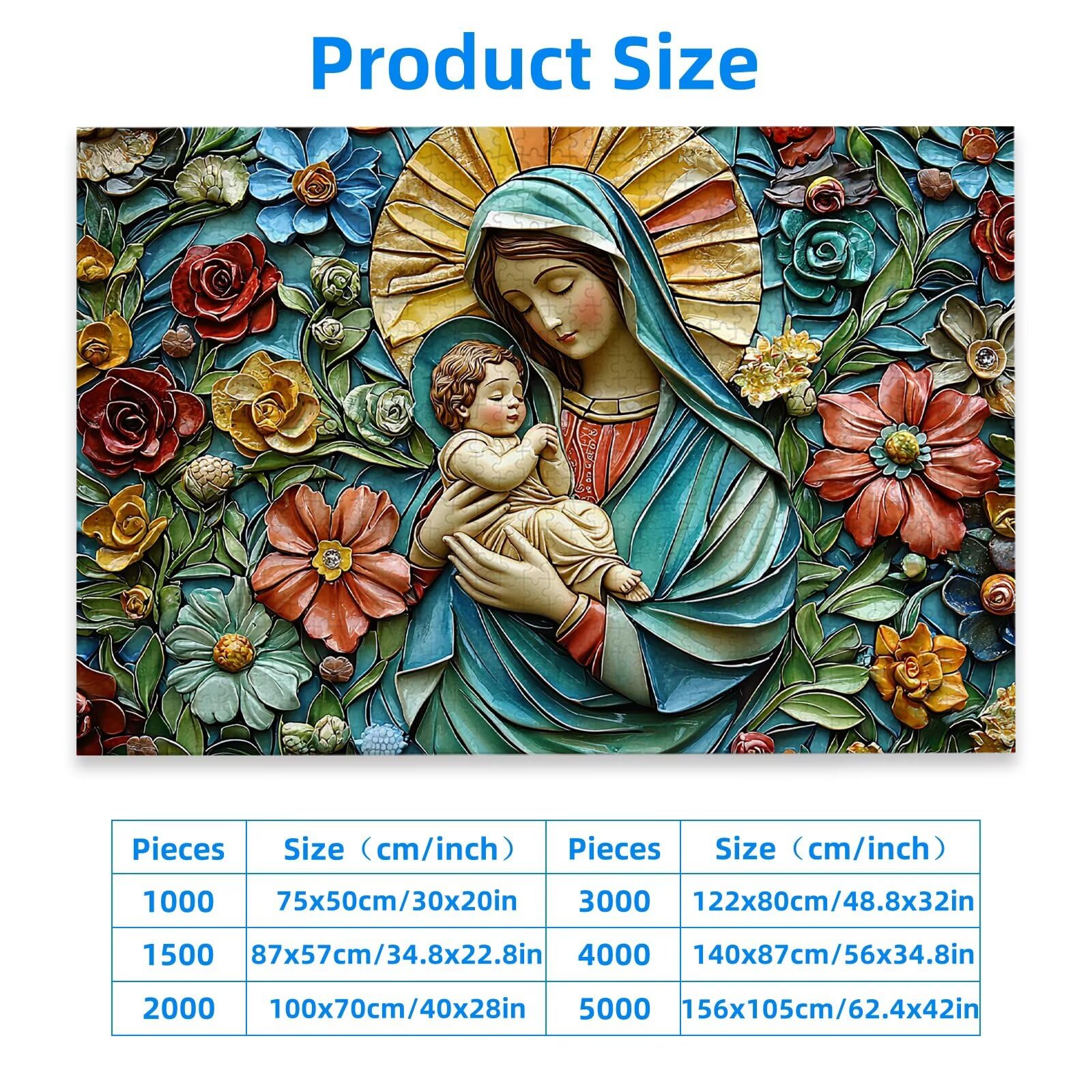 Puzzle de 1500 Piezas para Adultos, Ángel Puzzle 1500 Piezas, Religioso Rompecabezas Adultos con Caja, Medidas: 87x57 cm, Rompecabezas Madera para Toda la Familia, Home Decoration, Regalo Mujer, -3143