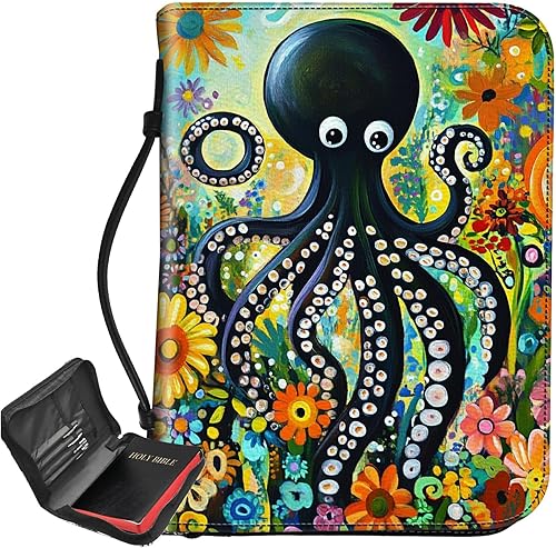 Miniatura 27 de Bolsa de Biblia con estampado de leopardo con purpurina, funda grande para la Biblia para mujeres y hombres, bolsa multifuncional para iglesia