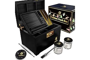 Premium Large Weed Stash Box with Rolling Tray and Combination Lock