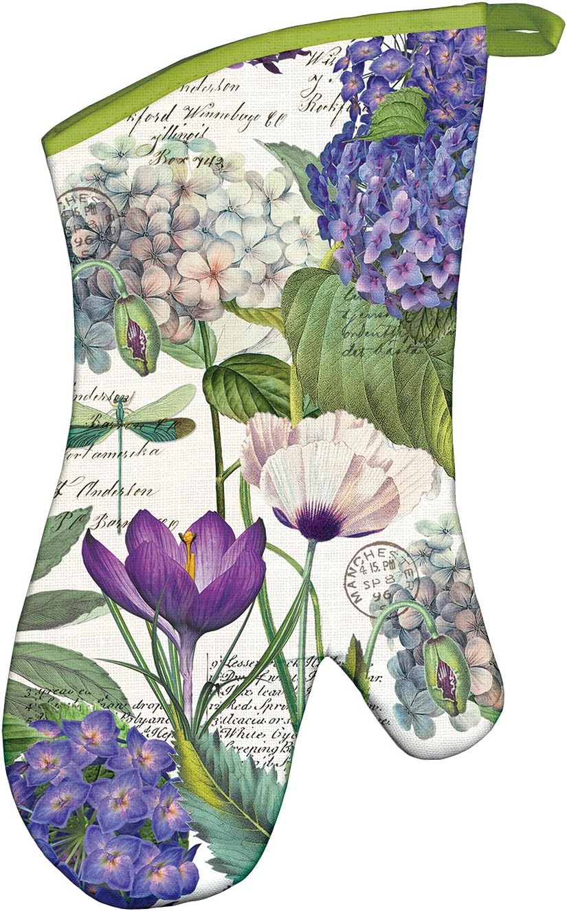 Michel Design Works Padded Cotton Oven Mitt, Hydrangea