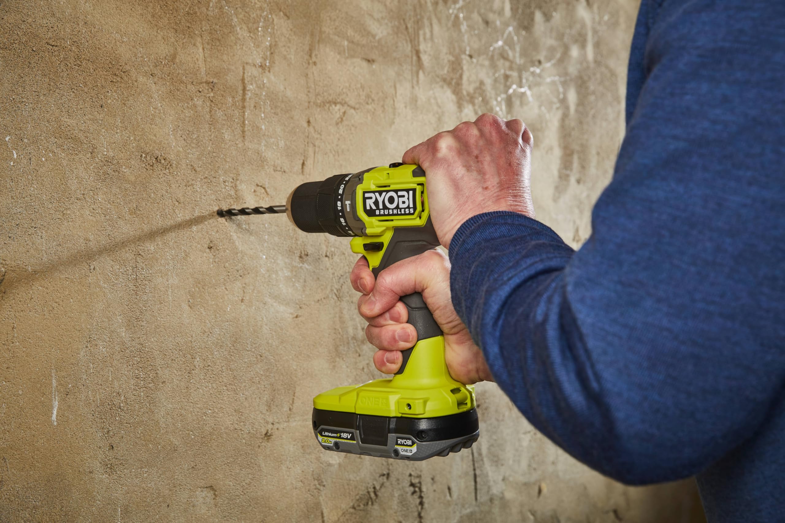 Taladro Ryobi 18v RPD18bL1-2C20S con 2 pilas 2ah y cargador rápido
