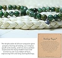 Vista 85 de 2Pcs Healing Crystal Bracelets for Women Handmade Beaded Bracelet Healing Prayers Crystal 8mm Natural Stone Beads Bracelet Stress Relief Get Well