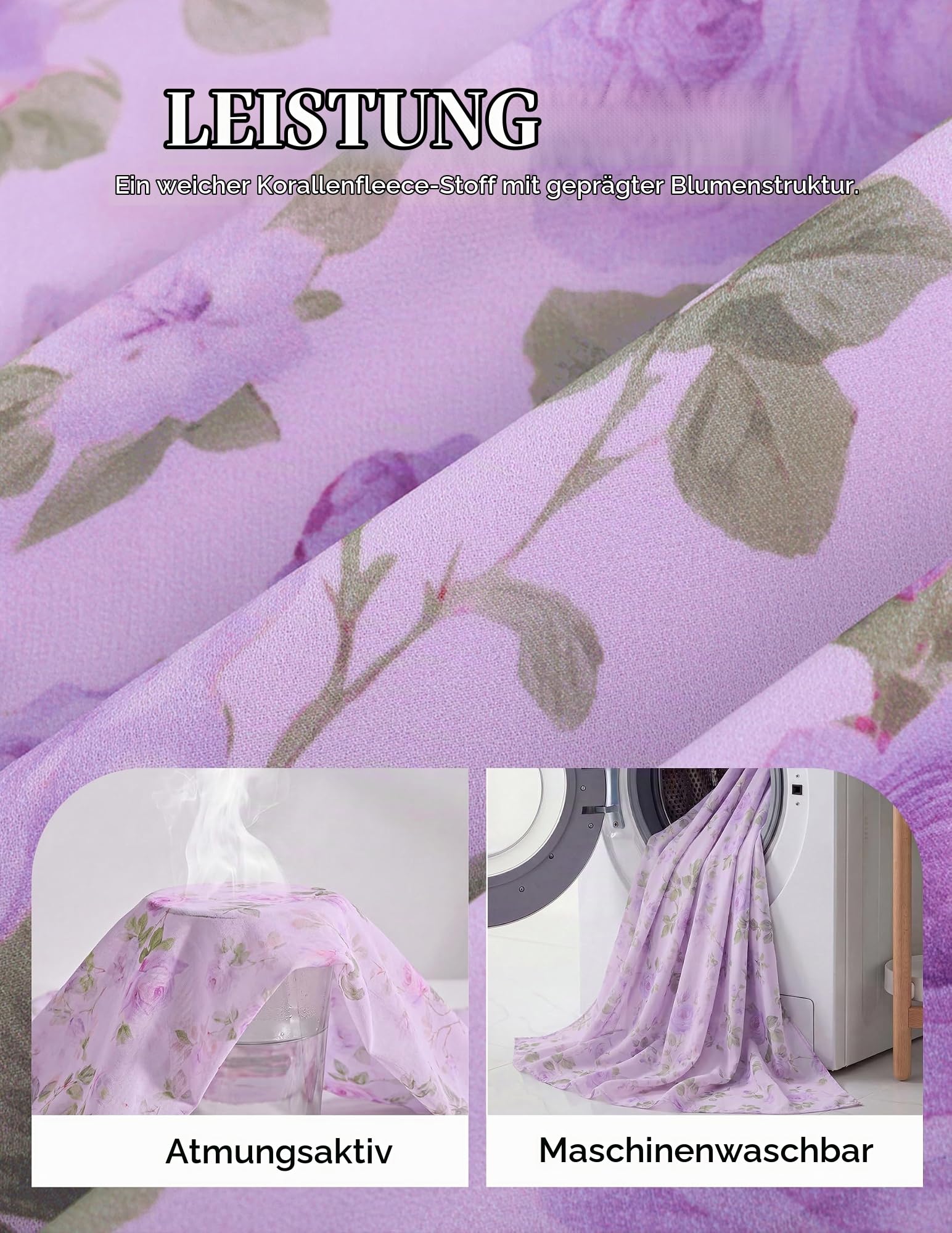 GRACE KARIN Damen A-Linie Kleid V-Ausschnitt Langarm Hochzeitsgast Blumen