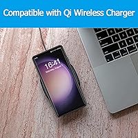 Vista 6 de Funda de batería para Galaxy S23 Ultra, funda protectora de carga portátil delgada de 4800 mAh, compatible con Samsung Galaxy S23 Ultra 5G de 6.8