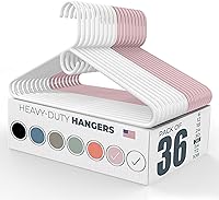 Vista 131 de Neaties - Perchas resistentes para ropa, paquete de 18 – Fabricadas en EE. UU. – Capacidad de 8 libras, perchas de plástico para ropa de adultos