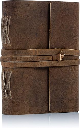 Miniatura 9 de Diario de cuero forrado con bolígrafo de lujo hecho a mano, cuaderno de escritura, diario diario encuadernado para hombres y mujeres, tamaño