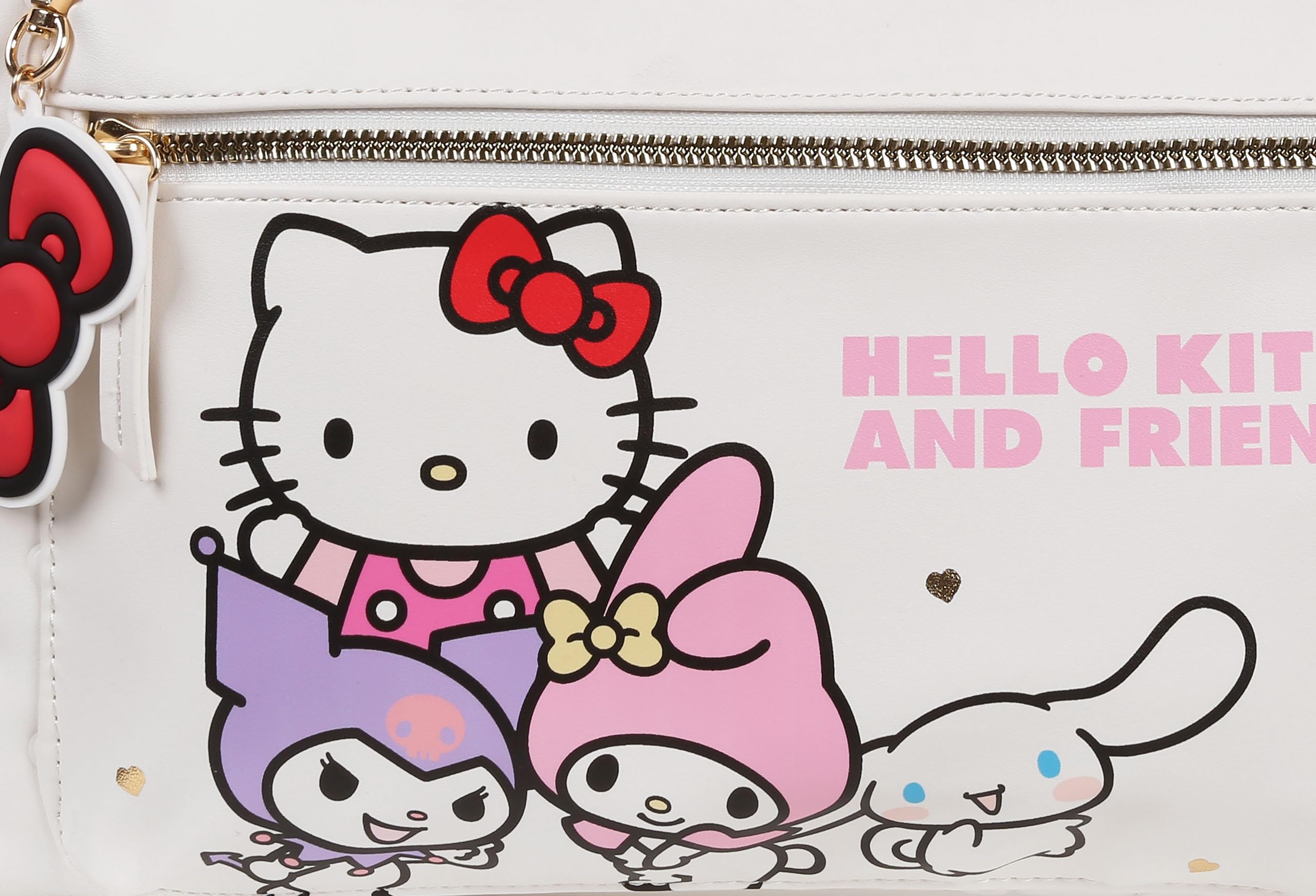 Hello Kitty torba podróżna, torba turystyczna, torba weekendowa na zamek, biała 38x26x16 cm