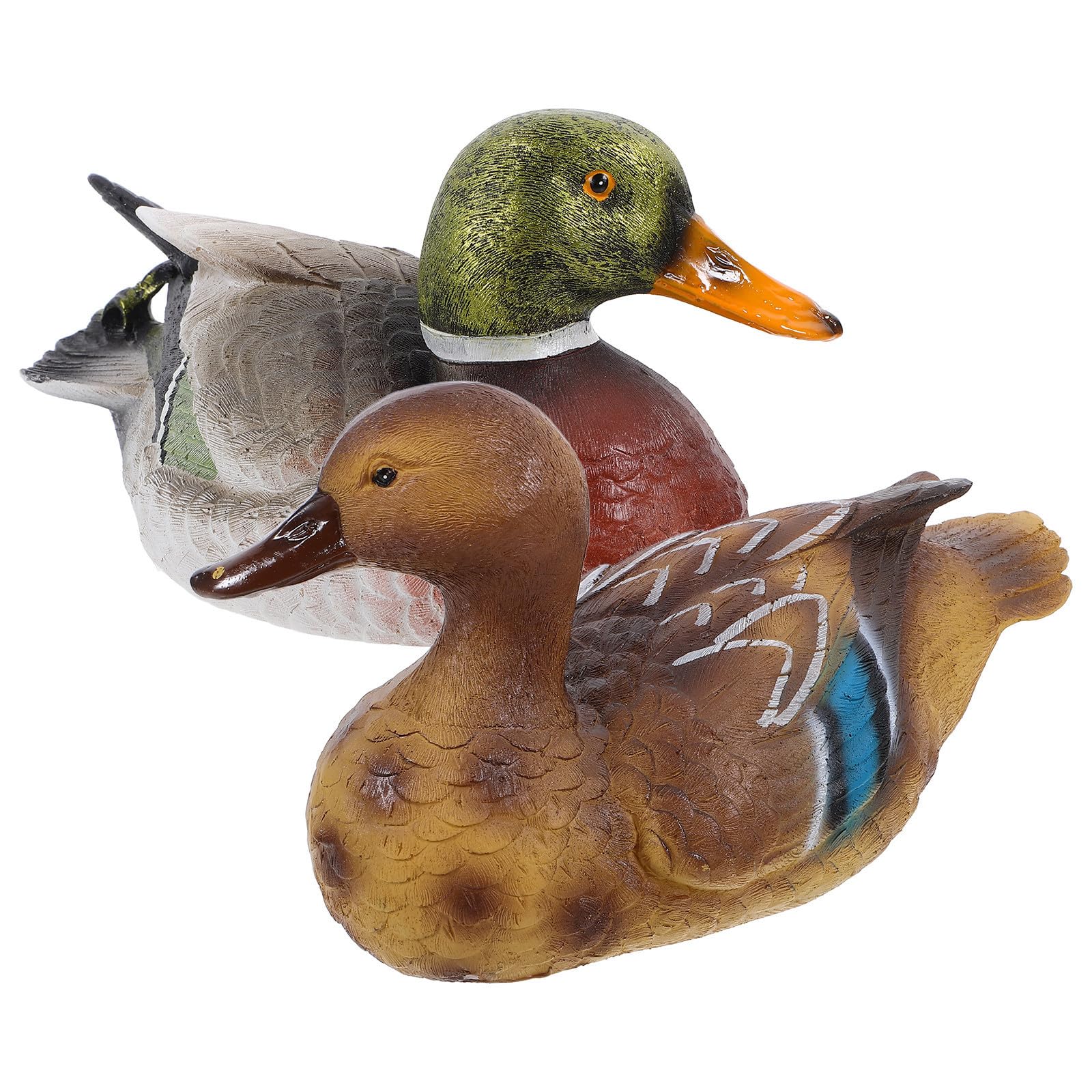 Figuras de pato flotante de alta fidelidad, decoración de resina para exterior