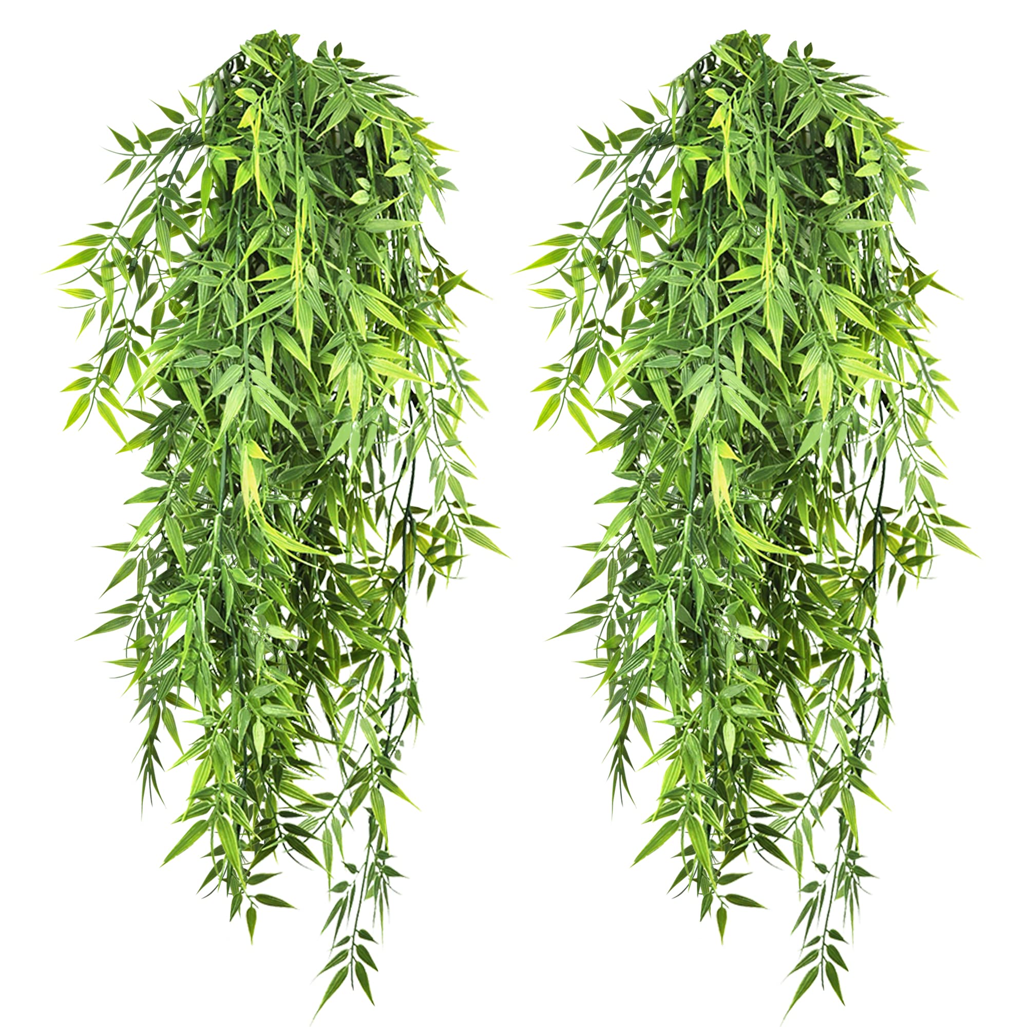 Buy 4 Pack /11 FT Artificial Hanging Plants Outdoor/ Indoor Fake Green