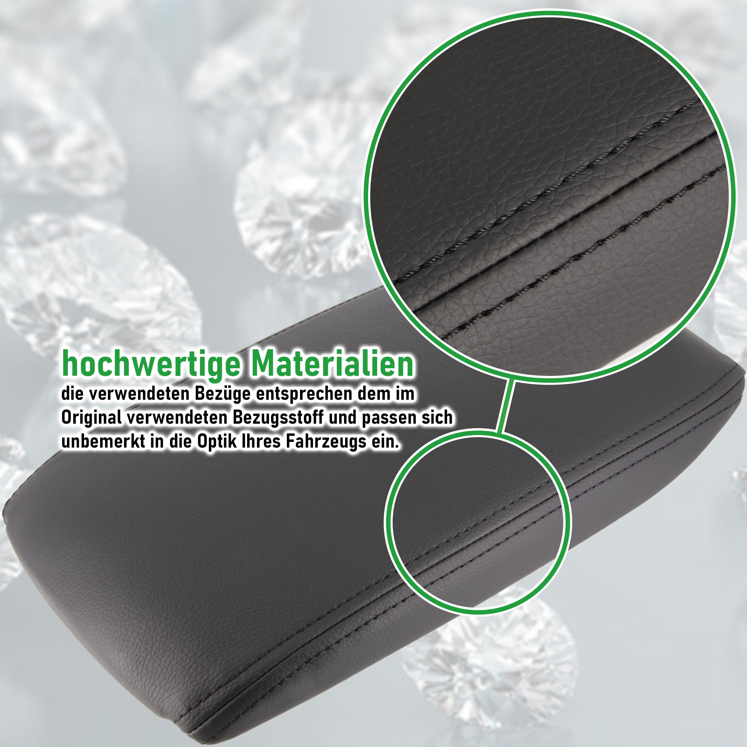 RECAMBO Coperchio di ricambio per bracciolo centrale adatto per Audi A6 4F C6 BJ 2004 – 2011 – vestibilità robusta – aspetto di serie – meccanismo durevole – installazione rapida – sostituzione ideale